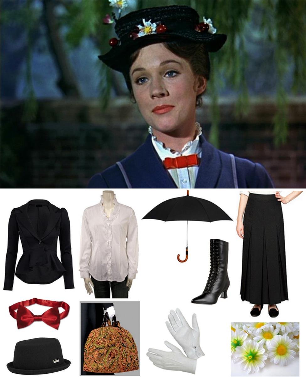 Mary Poppins Costume and Cosplay Integrating the Umbrella Perfectly